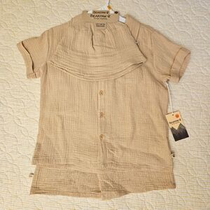 BearPaw Cotton Guaze Set With Bucket Hat